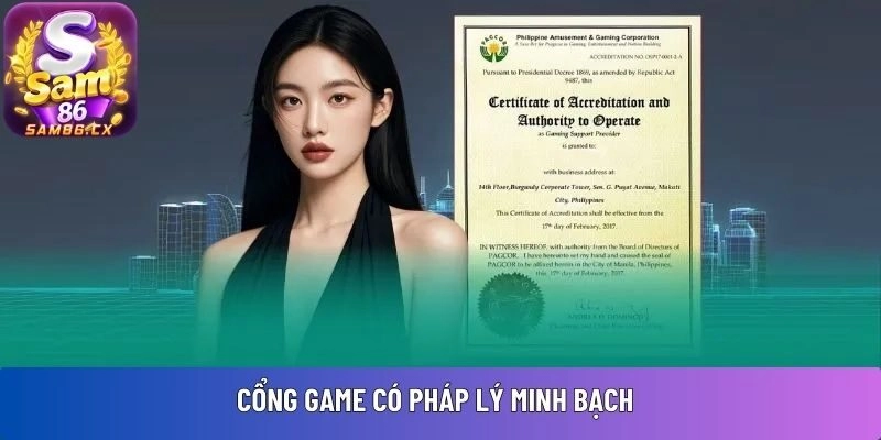 Cổng game có pháp lý minh bạch